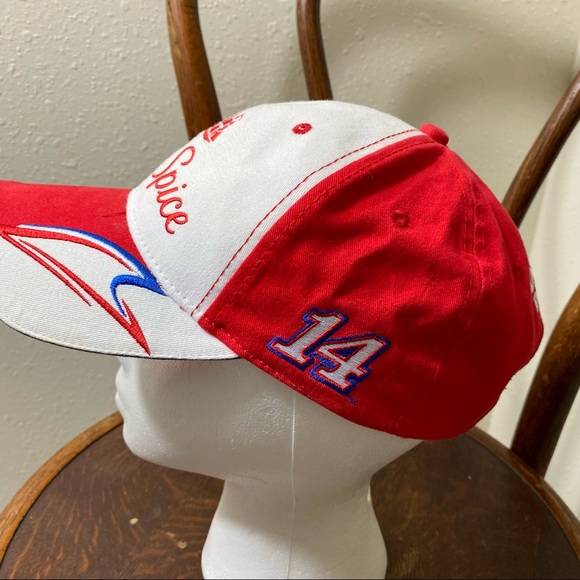 NASCAR Old Spice Cap Hat Red and White # 14 Velcro Winners Circle - Picture 2 of 9
